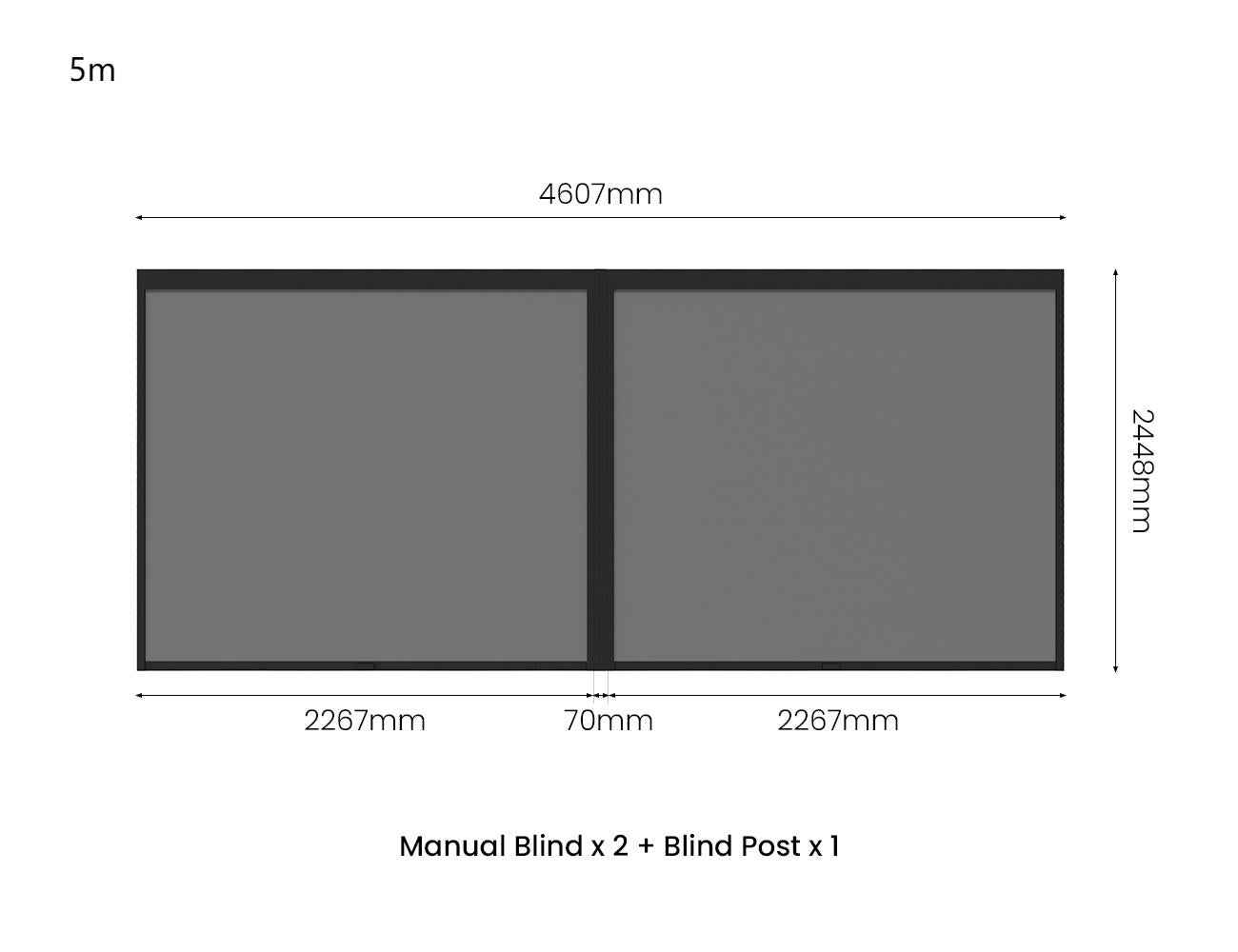 Retractable Shade Blind For Tasman Freestanding Pergola