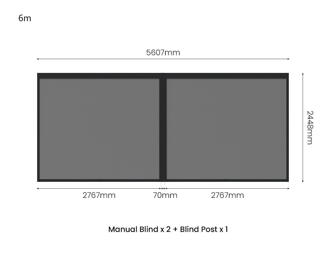 Retractable Shade Blind For Tasman Freestanding Pergola