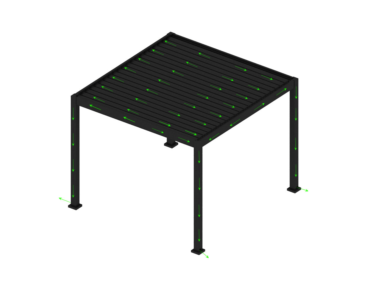 Baltic Manual Freestanding Louvre Roof Aluminium Pergola