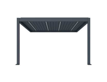 Caribbean Motorised Wall Mounted Louvre Roof Aluminium Pergola