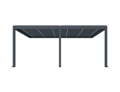 Caribbean Motorised Wall Mounted Louvre Roof Aluminium Pergola