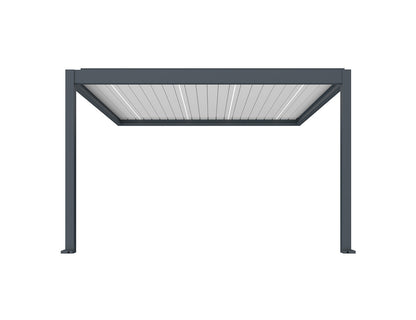 Caribbean Motorised Wall Mounted Louvre Roof Aluminium Pergola