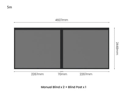 Retractable Shade Blind For Tasman Freestanding Pergola