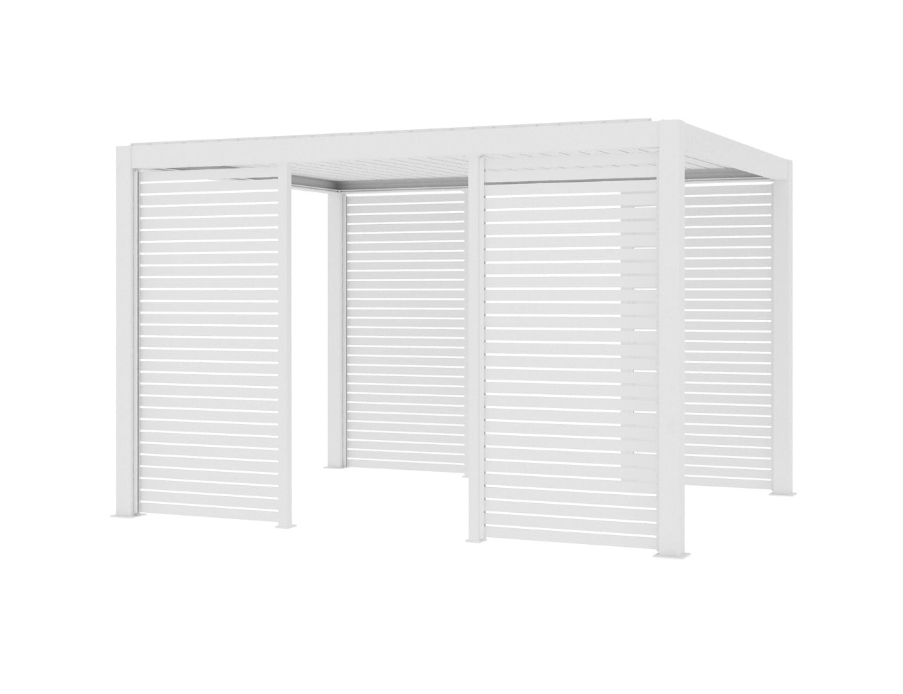 Atlantic & Caribbean Freestanding Pergola Slatted Privacy Wall