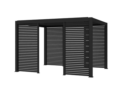 Atlantic & Caribbean Freestanding Pergola Slatted Privacy Wall