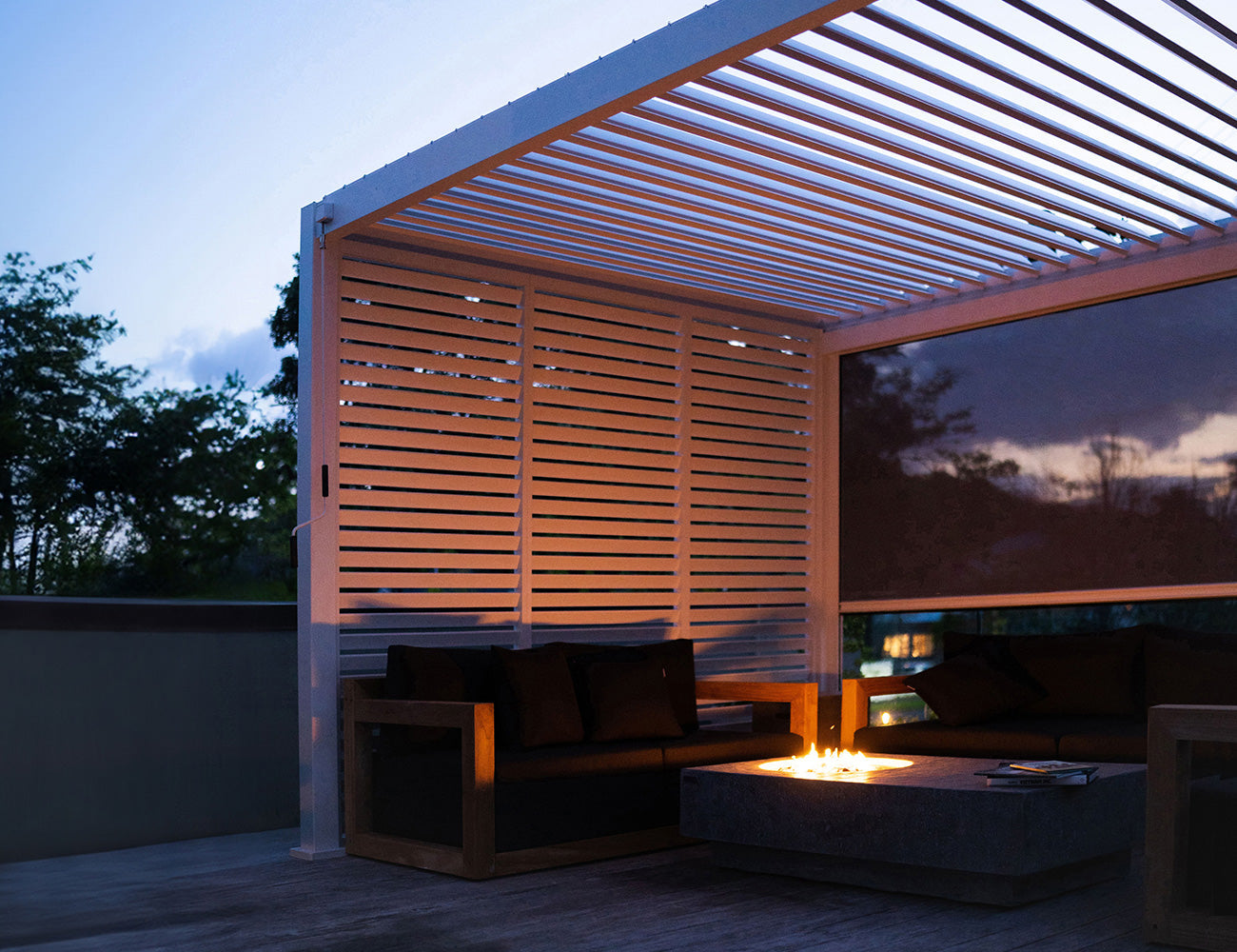 Baltic Manual Freestanding Louvre Roof Aluminium Pergola