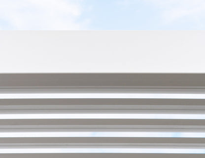 Baltic Motorised Wall Mounted Louvre Roof Aluminium Pergola